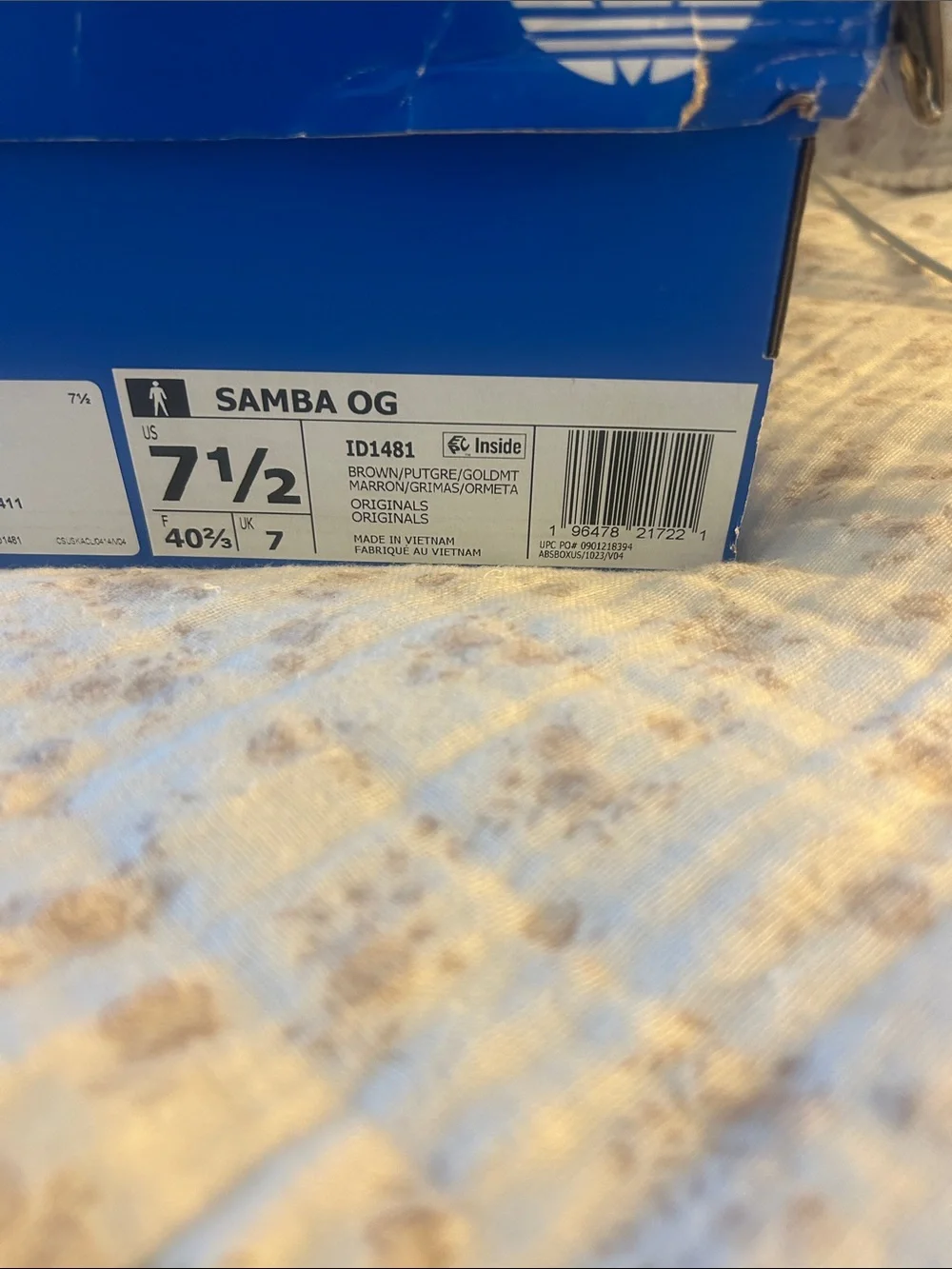 adidas Samba OG Men Sneakers — Brown with White Stripes